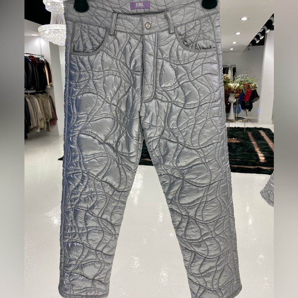 ERL Quilted Straight-Leg Trousers